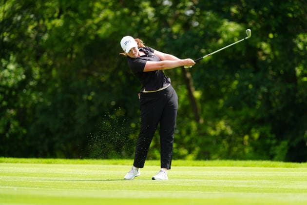BELMONT, MI - JUNE 20: LPGA, Golf Damen player Lottie Woad plays an iron shot on the 10th hole on June 20, 2026, during the third round of the LPGA Meijer LPGA Classic for Simply Give at Blythefield Country Club in Belmont, Michigan. (Photo by Brian Spurlock Icon Sportswire) GOLF: JUN 20 LPGA Meijer LPGA Classic for Simply Give EDITORIAL USE ONLY Icon26062035