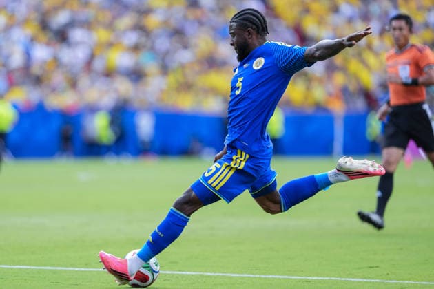 Sherel Floranus of Curacao shoots for goal during a FIFA Men’s World Cup 2026 Group Stage football match between Ecuador and Curacao at Kansas City Stadium, in Kansas City on June 20th 2026 (Photo by Alexandra Fechete SPP)  Copyright: xAlexandraxFechete SPPx Sportspressphoto_SPR172151