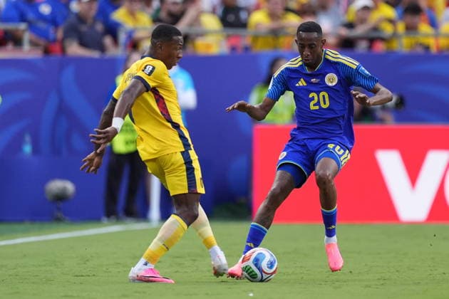 Ecuador v Curacao - FIFA World Cup, WM, Weltmeisterschaft, Fussball 2026 - Group E KANSAS CITY, UNITED STATES - JUNE 20: Joshua Brenet of Curacao in action during the 2026 FIFA World Cup First Stage Group E match between Ecuador and Curacao at Arrowhead Stadium (Kansas City Stadium) in Kansas City, Missouri, United States on June 20, 2026. Hakan Akgun Anadolu Missouri United States. Editorial use only. Please get in touch for any other usage.  Copyright: x2026xAnadoluxHakanxAkgunx