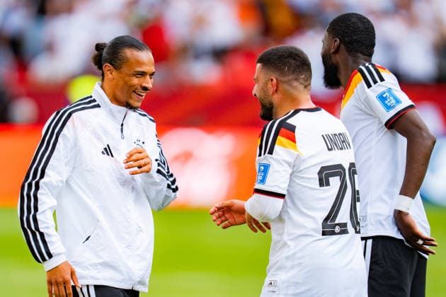FIFA Fussball Weltmeisterschaft 2026, Gruppe E, Spiel 2, Deutschland vs Elfenbeinküste, 20.06.2026 im Toronto Stadium, Toronto Antonio Rüdiger (Deutschland) Deniz Undav (Deutschland) Leroy Sane (Deutschland) *** 2026 FIFA World Cup, Group E, Match 2, Germany vs. Ivory Coast, June 20, 2026, at Toronto Stadium, Toronto Antonio Rüdiger (Germany) Deniz Undav (Germany) Leroy Sané (Germany),detected_source_language Copyright: xBahhoxKarax