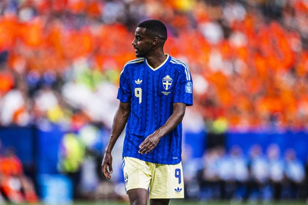 Alexander Isak of Sweden looks on during the FIFA World Cup, WM, Weltmeisterschaft, Fussball 2026 Group F match between Netherlands and Sweden at Houston Stadium on June 20th,2026 (Photo by Joao Bravo Sports Press Photo)  Copyright: xJoaoxBravo SportsxPressxPhotox Sportspressphoto_SPR172166
