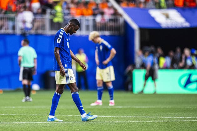 Alexander Isak of Sweden reacts during the FIFA World Cup, WM, Weltmeisterschaft, Fussball 2026 Group F match between Netherlands and Sweden at Houston Stadium on June 20th,2026 (Photo by Joao Bravo Sports Press Photo)  Copyright: xJoaoxBravo SportsxPressxPhotox Sportspressphoto_SPR172168