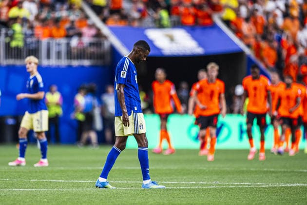 Alexander Isak of Sweden reacts during the FIFA World Cup, WM, Weltmeisterschaft, Fussball 2026 Group F match between Netherlands and Sweden at Houston Stadium on June 20th,2026 (Photo by Joao Bravo Sports Press Photo)  Copyright: xJoaoxBravo SportsxPressxPhotox Sportspressphoto_SPR172169