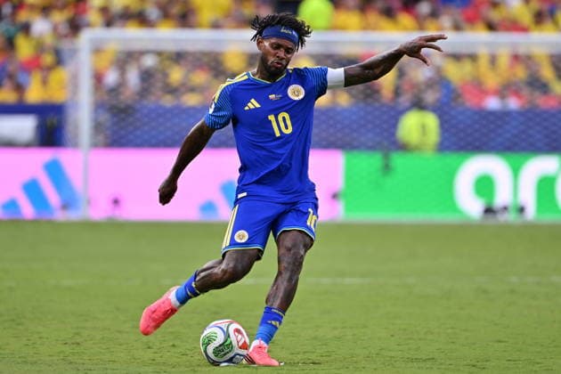 FIFA World Cup, WM, Weltmeisterschaft, Fussball 2026 - Group E - Ecuador vs Curacao Leandro Bacuna of Curacao takes a free kick during the FIFA World Cup 2026 group stage match Ecuador against Curacao, in Kansas City, USA, 20 June 2026. KANSAS CITY United States  Copyright: xAMYxKONTRASx