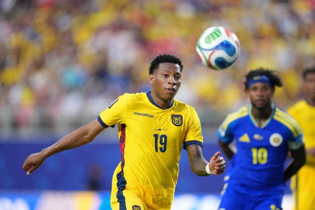 Ecuador v Curacao - FIFA World Cup, WM, Weltmeisterschaft, Fussball 2026 - Group E KANSAS CITY, UNITED STATES - JUNE 20: Gonzalo Plata (19) of Ecuador in action during the 2026 FIFA World Cup First Stage Group E match between Ecuador and Curacao at Arrowhead Stadium (Kansas City Stadium) in Kansas City, Missouri, United States on June 20, 2026. Hakan Akgun Anadolu Missouri United States. Editorial use only. Please get in touch for any other usage.  Copyright: x2026xAnadoluxHakanxAkgunx