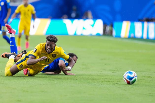 Kevin Rodriguez of Ecuador reacts during a FIFA Men’s World Cup 2026 Group Stage football match between Ecuador and Curacao at Kansas City Stadium, in Kansas City on June 20th 2026 (Photo by Alexandra Fechete SPP)  Copyright: xAlexandraxFechete SPPx Sportspressphoto_SPR172295