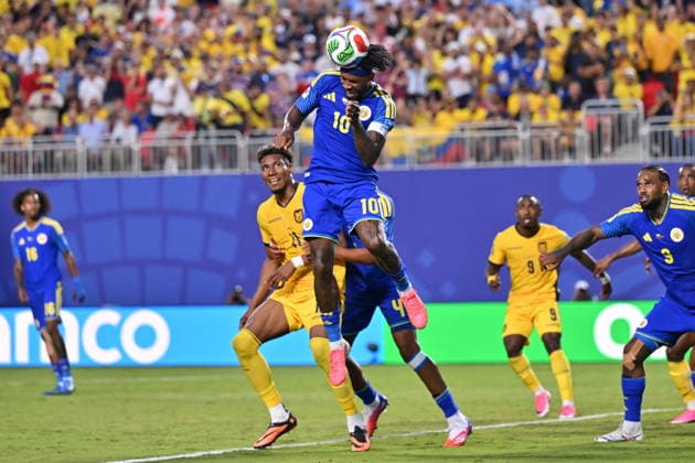 FIFA World Cup, WM, Weltmeisterschaft, Fussball 2026 - Group E - Ecuador vs Curacao Leandro Bacuna of Curacao (C) in action during the FIFA World Cup 2026 group stage match Ecuador against Curacao, in Kansas City, USA, 20 June 2026. KANSAS CITY United States  Copyright: xAMYxKONTRASx