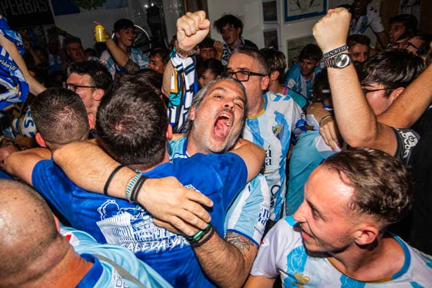 Malaga fans celebrate promotion to Spanish first division Supporters of Malaga Football Club celebrate their team s promotion to Spain s top tier, the Primera Division of La Liga. The team beat their Andalusian rivals UD Almeria 2-1 in the play off final on 20 June 2026., Credit:Konstantin Sergeyev Avalon Spain, Andalusia, Malaga  Copyright: xKonstantinxSergeyevx xAvalonx 1111553820