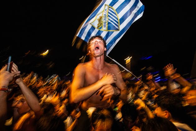 Malaga fans celebrate promotion to Spanish first division Supporters of Malaga Football Club celebrate their team s promotion to Spain s top tier, the Primera Division of La Liga. The team beat their Andalusian rivals UD Almeria 2-1 in the play off final on 20 June 2026., Credit:Konstantin Sergeyev Avalon Spain, Andalusia, Malaga  Copyright: xKonstantinxSergeyevx xAvalonx 1111553826