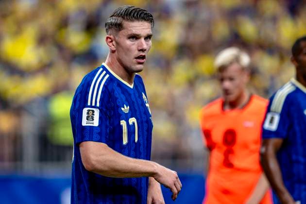 HOUSTON - Viktor Gyokeres of Sweden during the 2026 World Cup at NRG Stadium on June 20, 2026, in Houston, United States. (Photo by Stefan Koops EYE4IMAGES DeFodi Images) - *** HOUSTON Viktor Gyokeres of Sweden during the 2026 World Cup at NRG Stadium on June 20, 2026, in Houston, United States. Photo by Stefan Koops, EYE4IMAGES, DeFodi Images,detected_source_language