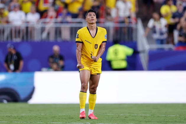 Alan Franco of Ecuador reacts during a Group E match at the 2026 FIFA World Cup, WM, Weltmeisterschaft, Fussball between Ecuador and Curacao at Arrowhead stadium in Kansas City, United States, 20 June 2026. FIFA World Cup 2026 - Group E - Ecuador vs. Curacao !ACHTUNG: NUR REDAKTIONELLE NUTZUNG!  Copyright: xJuanxIgnacioxRoncoronix GR7093 20260621-55020661460_1