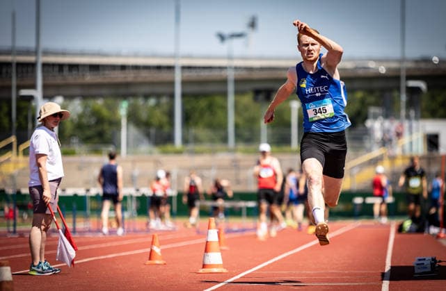 Süddeutsche Meisterschaften 2026 Aktive und Jugend U18; Koblenz, 20.06.2026 Benedikt von Hardenberg (LAC Quelle Fürth) im Dreisprung der Männer; Süddeutsche Meisterschaften Aktive und Jugend U18 am 20.06.2026 im Stadion Oberwerth in Koblenz (Rheinland-Pfalz). *** 2026 South German Championships (Adults and U18 Youth) Koblenz, June 20, 2026 Copyright: xBEAUTIFULxSPORTS R.xSchmittx