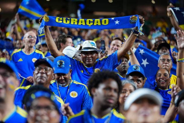 Ecuador v Curacao - FIFA World Cup, WM, Weltmeisterschaft, Fussball 2026 - Group E KANSAS CITY, UNITED STATES - JUNE 20: Fans of Curacao celebrate after the 2026 FIFA World Cup First Stage Group E match between Ecuador and Curacao at Arrowhead Stadium (Kansas City Stadium) in Kansas City, Missouri, United States on June 20, 2026. Hakan Akgun Anadolu Missouri United States. Editorial use only. Please get in touch for any other usage.  Copyright: x2026xAnadoluxHakanxAkgunx