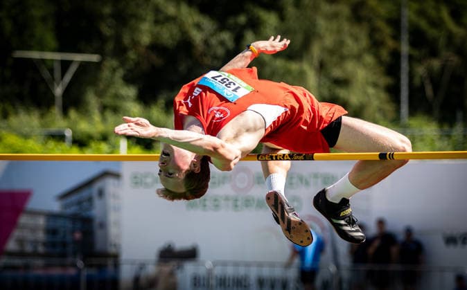Süddeutsche Meisterschaften 2026 Aktive und Jugend U18; Koblenz, 20.06.2026 Jeremias Ring (TSB Schwäbisch Gmünd) im Hochsprung der Männer; Süddeutsche Meisterschaften Aktive und Jugend U18 am 20.06.2026 im Stadion Oberwerth in Koblenz (Rheinland-Pfalz). *** 2026 South German Championships (Adults and U18 Youth) in Koblenz, June 20, 2026 Copyright: xBEAUTIFULxSPORTS R.xSchmittx