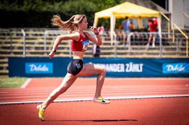 Süddeutsche Meisterschaften 2026 Aktive und Jugend U18; Koblenz, 20.06.2026 Beim Anlauf: Maryna Kovtunova (TS Herzogenaurach) im Hochsprung der Frauen; Süddeutsche Meisterschaften Aktive und Jugend U18 am 20.06.2026 im Stadion Oberwerth in Koblenz (Rheinland-Pfalz). *** 2026 South German Championships (Adult and U18 Youth) Koblenz, June 20, 2026 Copyright: xBEAUTIFULxSPORTS R.xSchmittx
