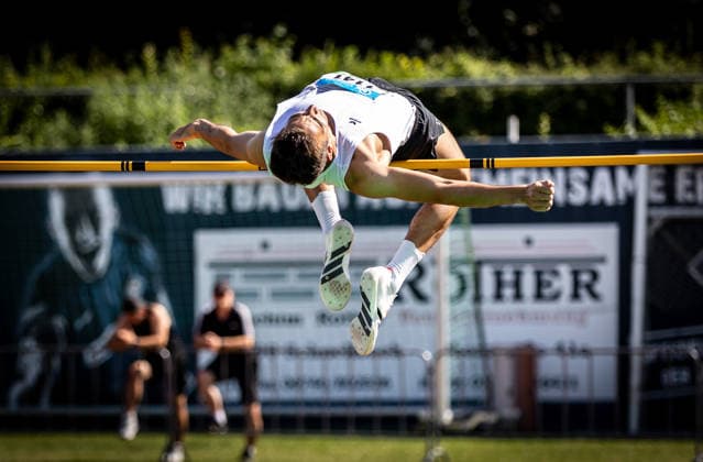 Süddeutsche Meisterschaften 2026 Aktive und Jugend U18; Koblenz, 20.06.2026 Charel Gaspar (SV GO! Saar 05) im Hochsprung der Männer; Süddeutsche Meisterschaften Aktive und Jugend U18 am 20.06.2026 im Stadion Oberwerth in Koblenz (Rheinland-Pfalz). *** 2026 South German Championships (Adult and U18 Youth) in Koblenz, June 20, 2026 Copyright: xBEAUTIFULxSPORTS R.xSchmittx