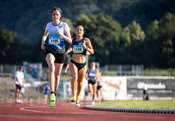 Süddeutsche Meisterschaften 2026 Aktive und Jugend U18; Koblenz, 20.06.2026 Lea Sanwald (LV Merzig) im 1500m-Rennen der Frauen; Süddeutsche Meisterschaften Aktive und Jugend U18 am 20.06.2026 im Stadion Oberwerth in Koblenz (Rheinland-Pfalz). *** 2026 Southern German Championships (Adults and U18 Youth) in Koblenz, June 20, 2026 Copyright: xBEAUTIFULxSPORTS R.xSchmittx