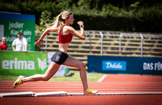 Süddeutsche Meisterschaften 2026 Aktive und Jugend U18; Koblenz, 20.06.2026 Beim Anlauf: Maryna Kovtunova (TS Herzogenaurach) im Hochsprung der Frauen; Süddeutsche Meisterschaften Aktive und Jugend U18 am 20.06.2026 im Stadion Oberwerth in Koblenz (Rheinland-Pfalz). *** 2026 South German Championships (Adult and U18 Youth) Koblenz, June 20, 2026 Copyright: xBEAUTIFULxSPORTS R.xSchmittx