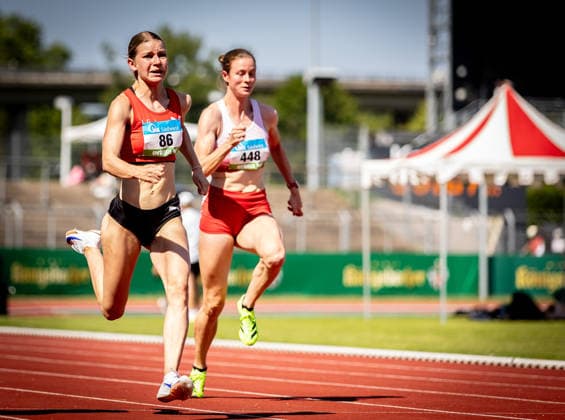 Süddeutsche Meisterschaften 2026 Aktive und Jugend U18; Koblenz, 20.06.2026 Nicole Frey (LG Region Karlsruhe) im 100m-Sprint der Frauen; Süddeutsche Meisterschaften Aktive und Jugend U18 am 20.06.2026 im Stadion Oberwerth in Koblenz (Rheinland-Pfalz). *** 2026 Southern German Championships (Adult and U18 Youth) in Koblenz, June 20, 2026 Copyright: xBEAUTIFULxSPORTS R.xSchmittx