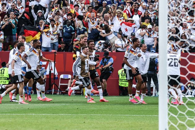 Fussball, FIFA World Cup, WM, Weltmeisterschaft, Fussball 2026 Gruppe XX - 2.Spieltag Deutschland - Elfenbeinküste 20.05.2026, BMO Field Toronto Torjubel Deutschland nach dem Tor zum 2-1 durch Deniz Undav (Deutschland, 26) Toronto Toronto Stadium Ontario Kanada *** Sports, Soccer, 2026 FIFA World Cup, Group XX, Matchday 2