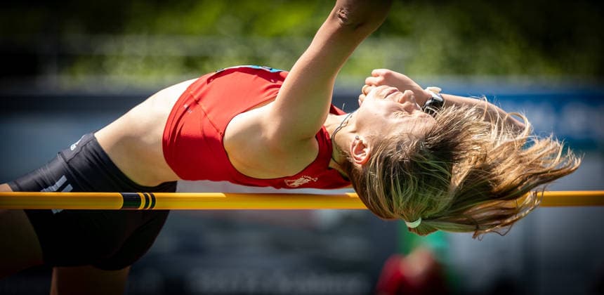 Süddeutsche Meisterschaften 2026 Aktive und Jugend U18; Koblenz, 20.06.2026 Maryna Kovtunova (TS Herzogenaurach) im Hochsprung der Frauen; Süddeutsche Meisterschaften Aktive und Jugend U18 am 20.06.2026 im Stadion Oberwerth in Koblenz (Rheinland-Pfalz). *** 2026 Southern German Championships (Adult and U18 Youth) in Koblenz, June 20, 2026 Maryna Kovtunova of TS Herzogenaurach in the women’s high jump at the 2026 Southern German Championships for Seniors and U18 Youth on June 20, 2026, at Oberwerth Stadium in Koblenz, Rhineland-Palatinate,detected_source_language Copyright: xBEAUTIFULxSPORTS R.xSchmittx