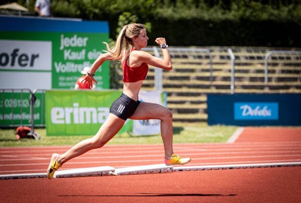 Süddeutsche Meisterschaften 2026 Aktive und Jugend U18; Koblenz, 20.06.2026 Beim Anlauf: Maryna Kovtunova (TS Herzogenaurach) im Hochsprung der Frauen; Süddeutsche Meisterschaften Aktive und Jugend U18 am 20.06.2026 im Stadion Oberwerth in Koblenz (Rheinland-Pfalz). *** 2026 South German Championships (Adult and U18 Youth) Koblenz, June 20, 2026 Copyright: xBEAUTIFULxSPORTS R.xSchmittx