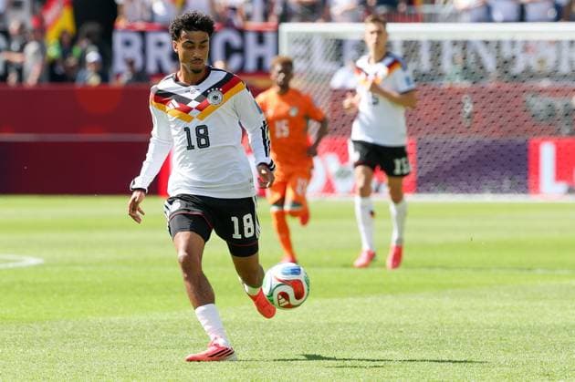 Nathaniel Brown 18 (Deutschland), Deutschland vs. Elfenbeinkueste, Fussball, FIFA, Weltmeisterschaft 2026, Gruppenphase, 20.06.2026 Toronto Ontario Kanada *** Nathaniel Brown 18 Germany, Germany vs. Ivory Coast, soccer, FIFA, 2026 World Cup, group stage, June 20, 2026, Toronto, Ontario, Canada,detected_source_language Copyright: xkolbert-press ChristianxKolbertx