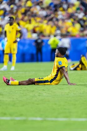 Pedro Vite of Ecuador looks dejected during a FIFA Men’s World Cup 2026 Group Stage football match between Ecuador and Curacao at Kansas City Stadium, in Kansas City on June 20th 2026 (Photo by Alexandra Fechete SPP)  Copyright: xAlexandraxFechete SPPx Sportspressphoto_SPR172349
