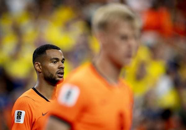 HOUSTON - (lr) Cody Gakpo of the Netherlands, Jan Paul van Hecke of the Netherlands during the FIFA World Cup, WM, Weltmeisterschaft, Fussball 2026 Group F match between the Netherlands and Sweden at Houston Stadium on June 20, 2026 in Houston, United States. KOEN VAN WEEL ANP FIFA World Cup 2026 group stage 2026 xVIxANPxSportx xxANPxIVx 561561867 originalFilename: 561561867.jpg