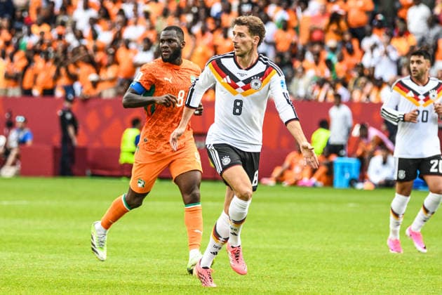 Germany national team, Nationalteam vs Ivory Coast National Team. FIFA World Cup, WM, Weltmeisterschaft, Fussball 2026 Group E match. Leon GORETZKA (8) in action during the match played between the National Teams of Germany and Cote dIvoire. FIFA World Cup 2026 Group E match, played on 20.06.26 at the Toronto Stadium in Toronto, Ontario, Canada. Photo Jose Campos PMEimages Toronto Ontario Canada Copyright: xJosexCamposx xPMEimagesx
