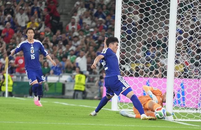 Tunisia v Japan - FIFA World Cup, WM, Weltmeisterschaft, Fussball 2026 - Group F MONTERREY, MEXICO - JUNE 20: Daichi Kamada of Japan scores a goal during the 2026 FIFA World Cup First Stage Group F match between Tunisia and Japan at Estadio BBVA (Monterrey Stadium) in Monterrey, Mexico on June 20, 2026. Juancho Torres Anadolu Nuevo Leon Mexico. Editorial use only. Please get in touch for any other usage.  Copyright: x2026xAnadoluxJuanchoxTorresx