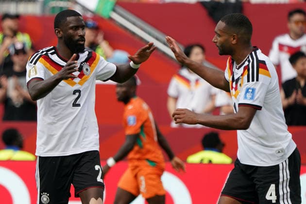 Fussball , Weltmeisterschaft 2026, FIFA WM 2026, Fussball World Cup , Canada USA, Mexico-2026, , Deutschland vs ElfenbeinKüste Germany vs Ivory Coast, Gruppenphase, Gruppen E , 20 .06.2026, Toronto Stadium Kanada, Antonio Rüdiger, Jonathan Tah Deutschland Aktion Einzelbild, Foto Chai von der Laage FIFA regulations prohibit any use of photographs as image sequences and or quasi-video. EDITORIAL USE ONLY, *** Soccer, 2026 World Cup, FIFA World Cup 2026, Soccer World Cup, Canada, USA, Mexico 2026, , Germany vs. Ivory Coast, Group Stage, Group E, June 20, 2026, Toronto Stadium, Canada, Antonio Rüdiger, Jonathan Tah, Germany in action, still image, photo by Chai von der Laage. FIFA regulations prohibit any use of photographs as image sequences and or quasi-video. EDITORIAL USE ONLY,,detected_source_language