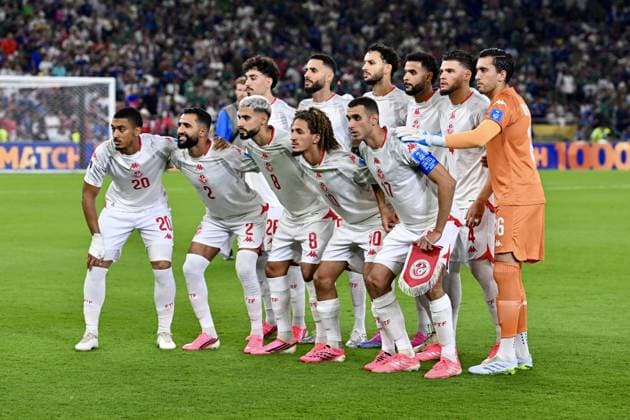 Tunisia team group, Mannschaftsbild, Totale line-up (TUN), JUNE 20, 2026 - Football Soccer : FIFA World Cup, WM, Weltmeisterschaft, Fussball 2026 Group F match between Tunisia - Japan at Monterrey Stadium in Guadalupe, Nuevo Leon, Mexico.  aflo_335208374 KenjiroxMatsuox