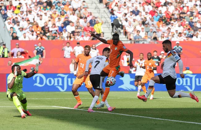 (260621) -- TORONTO, June 21, 2026 -- Deniz Undav (1st R) of Germany scores a goal during the group E match between Germany and Cote d Ivoire at the 2026 FIFA World Cup, WM, Weltmeisterschaft, Fussball at Toronto Stadium in Toronto, Canada, on June 20, 2026. (Photo by Xinhua) (SP)CANADA-TORONTO-FOOTBALL-FIFA WORLD CUP-GROUP E-GER VS CIV ZouxZheng 