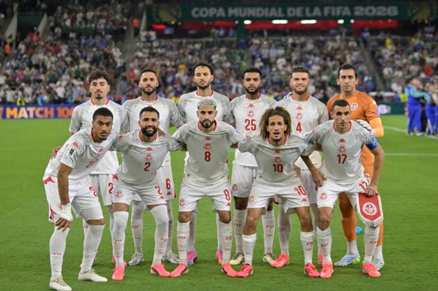 FIFA World Cup, WM, Weltmeisterschaft, Fussball 2026 - Group F - Tunisia vs. Japan Tunisia players pose for a team photo prior to the 2026 FIFA World Cup group F soccer match between Tunisia and Japan at BBVA Stadium in Monterrey, Mexico, 20 June 2026. Monterrey Mexico  Copyright: xMiguelxSierrax