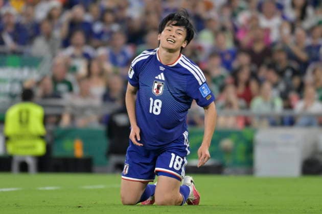FIFA World Cup, WM, Weltmeisterschaft, Fussball 2026 - Group F - Tunisia vs. Japan Ayase Ueda of Japan reacts during the 2026 FIFA World Cup group F soccer match between Tunisia and Japan at BBVA Stadium in Monterrey, Mexico, 20 June 2026. Monterrey Mexico  Copyright: xMiguelxSierrax