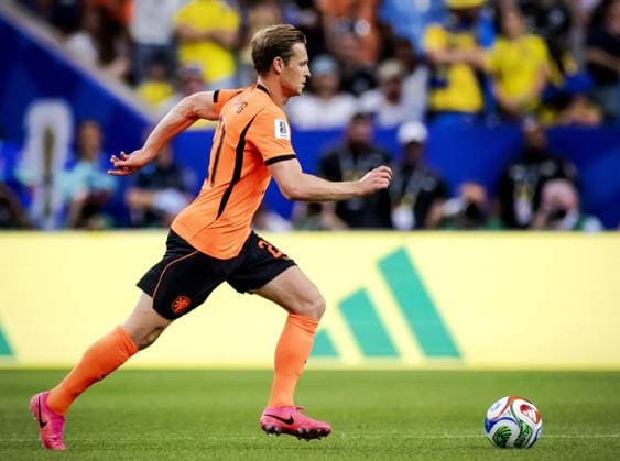 HOUSTON - Frenkie de Jong or the Netherlands during the FIFA World Cup, WM, Weltmeisterschaft, Fussball 2026 Group F match between the Netherlands and Sweden at Houston Stadium on June 20, 2026, in Houston, United States. ROBIN VAN LONKHUIJSEN ANP FIFA World Cup 2026 group stage 2026 xVIxANPxSportx xxANPxIVx 561562219 originalFilename: 561562219.jpg