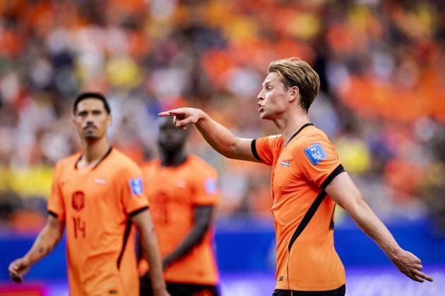 HOUSTON - Frenkie de Jong or the Netherlands during the FIFA World Cup, WM, Weltmeisterschaft, Fussball 2026 Group F match between the Netherlands and Sweden at Houston Stadium on June 20, 2026, in Houston, United States. ROBIN VAN LONKHUIJSEN ANP FIFA World Cup 2026 group stage 2026 xVIxANPxSportx xxANPxIVx 561562247 originalFilename: 561562247.jpg