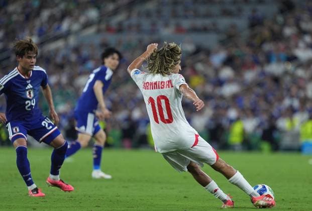 Tunisia v Japan - FIFA World Cup, WM, Weltmeisterschaft, Fussball 2026 - Group F MONTERREY, MEXICO - JUNE 20: Hannibal Mejbri (10) of Tunisia in action during the 2026 FIFA World Cup First Stage Group F match between Tunisia and Japan at Estadio BBVA (Monterrey Stadium) in Monterrey, Mexico on June 20, 2026. Juancho Torres Anadolu Nuevo Leon Mexico. Editorial use only. Please get in touch for any other usage.  Copyright: x2026xAnadoluxJuanchoxTorresx