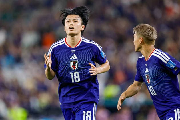 FIFA World Cup, WM, Weltmeisterschaft, Fussball 2026 TUNISIA VS JAPAN FIFA WORLD CUP 2026 TUNISIA VS JAPAN TUNISIA VS JAPAN 20062026 MONTERREY, NUEVO LEON. Action photo of Ayase Ueda (18) of Japan celebrating a goal, during Round 1 Group F game of the FIFA World Cup 2026, held at the Estadio Monterrey of Monterrey, Nuevo Leon. Foto de accion de Ayase Ueda (18) de Japon celebrando un gol, durante juego de Ronda 1 del Grupo F de la Copa del Mundo 2026 de la FIFA, celebrado en el Estadio Monterrey de Monterrey, Nuevo Leon. PHOTO BY IMAGENSHOP AGENCIA FOTOGRAFICA MONTERREY NUEVO LEON MEXICO *** FIFA WORLD CUP 2026 TUNISIA VS JAPAN FIFA WORLD CUP 2026 TUNISIA VS JAPAN TUNISIA VS JAPAN 20062026 MONTERREY, NUEVO LEON Action photo of Ayase Ueda (No. 18) of Japan celebrating a goal during a Round 1 Group F match of the 2026 FIFA World Cup, held at Estadio Monterrey in Monterrey, Nuevo Leon Action photo of Ayase Ueda (No. 18) of Japan celebrating a goal, during a Round 1 Group F match of the 2026 FIFA World Cup, held at the Estadio Monterrey in Monterrey, Nuevo León. PHOTO BY IMAGENSHOP PHOTO AGENCY MONTERREY, NUEVO LEÓN, MEXICO,detected_source_language Copyright: xYOALIxMARTINEZx