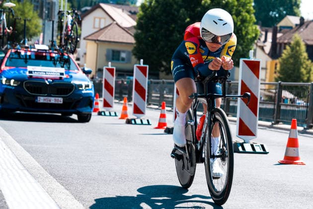 AARBURG, SWITZERLAND - JUNE 20: Lauretta Hanson of Australia and Lidl - Trek in action during the 89th Tour de Suisse 2026 on June 20, 2026 in Aarburg, Switzerland. *** AARBURG, SWITZERLAND, JUNE 20 — Lauretta Hanson of Australia and Lidl Trek in action during the 89th Tour de Suisse 2026 on June 20, 2026, in Aarburg, Switzerland,detected_source_language Copyright: xJustPictures.ch PascalxvonxBürenx jp-en-EuSpIm-Pavo_Fotografie-06866