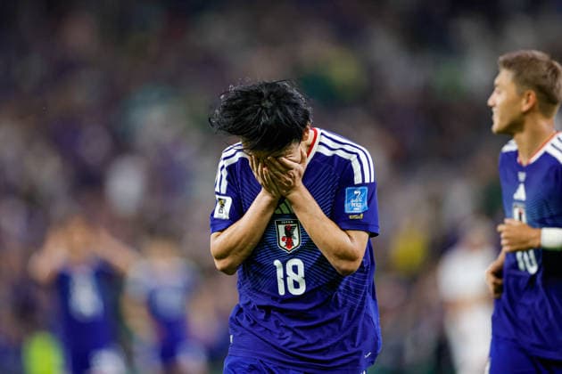 FIFA World Cup, WM, Weltmeisterschaft, Fussball 2026 TUNISIA VS JAPAN FIFA WORLD CUP 2026 TUNISIA VS JAPAN TUNISIA VS JAPAN 20062026 MONTERREY, NUEVO LEON. Action photo of Ayase Ueda (18) of Japan celebrating a goal, during Round 1 Group F game of the FIFA World Cup 2026, held at the Estadio Monterrey of Monterrey, Nuevo Leon. Foto de accion de Ayase Ueda (18) de Japon celebrando un gol, durante juego de Ronda 1 del Grupo F de la Copa del Mundo 2026 de la FIFA, celebrado en el Estadio Monterrey de Monterrey, Nuevo Leon. PHOTO BY IMAGENSHOP AGENCIA FOTOGRAFICA MONTERREY NUEVO LEON MEXICO *** FIFA WORLD CUP 2026 TUNISIA VS JAPAN FIFA WORLD CUP 2026 TUNISIA VS JAPAN TUNISIA VS JAPAN 20062026 MONTERREY, NUEVO LEON Action photo of Ayase Ueda (No. 18) of Japan celebrating a goal during a Round 1 Group F match of the 2026 FIFA World Cup, held at Estadio Monterrey in Monterrey, Nuevo Leon Action photo of Ayase Ueda (No. 18) of Japan celebrating a goal, during a Round 1 Group F match of the 2026 FIFA World Cup, held at the Estadio Monterrey in Monterrey, Nuevo León. PHOTO BY IMAGENSHOP PHOTO AGENCY MONTERREY, NUEVO LEÓN, MEXICO,detected_source_language Copyright: xYOALIxMARTINEZx