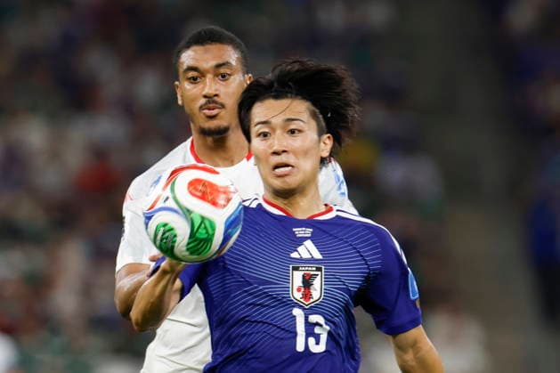 FIFA World Cup, WM, Weltmeisterschaft, Fussball 2026 - Group F - Tunisia vs. Japan Keito Nakamura (front) of Japan in action during the 2026 FIFA World Cup Group F soccer match between Tunisia and Japan at the at BBVA stadium in Monterrey, Mexico, 20 June 2026. Monterrey Mexico  Copyright: xSashenkaxGutiérrezx