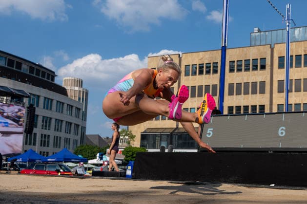 ESSEN, GERMANY - JUNE 20: Johansson Tilde (Sweden, SWE - Long Jump) during the Tag der Überflieger at Essen on June 20, 2026 in Essen, Germany. Germany Copyright: xPeterxWeberx