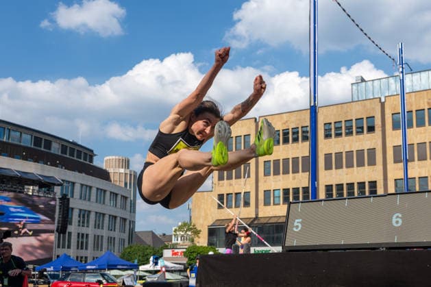 ESSEN, GERMANY - JUNE 20: Budzynska Iryna (Ukraine, UKR - Long Jump) during the Tag der Überflieger at Essen on June 20, 2026 in Essen, Germany. Germany Copyright: xPeterxWeberx