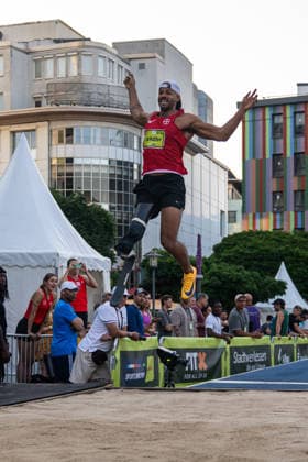 ESSEN, GERMANY - JUNE 20: Schäfer LÃ on (TSV Bayer o4 Leverkusen, GER - Long Jump) during the Tag der Überflieger at Essen on June 20, 2026 in Essen, Germany. Germany Copyright: xPeterxWeberx