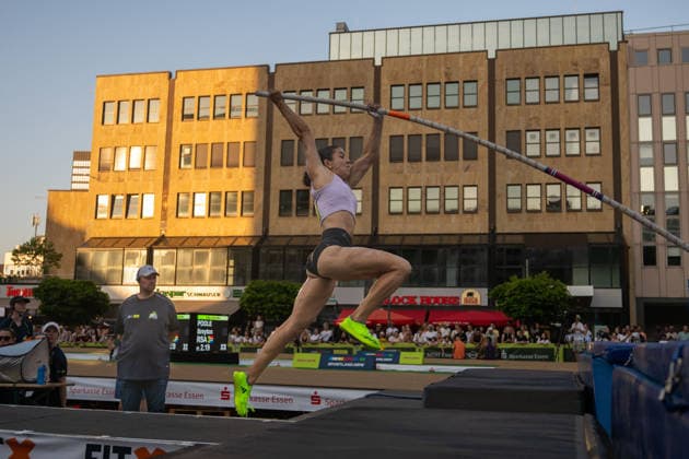 ESSEN, GERMANY - JUNE 20: Leon Gabriela (USA, USA - Pole Vault) during the Tag der Überflieger at Essen on June 20, 2026 in Essen, Germany. Germany Copyright: xPeterxWeberx
