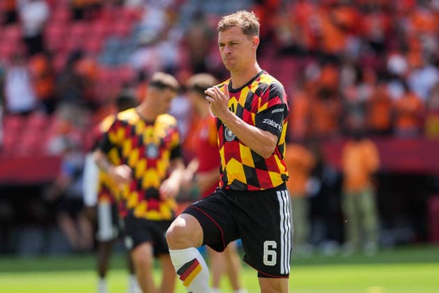 Ivory Coast vs Germany FIFA World Cup, WM, Weltmeisterschaft, Fussball Group G Match Joshua Kimmich 06 of Germany warming up during the 2026 FIFA World Cup Group E match between Germany and Ivory Coast at Toronto Stadium. on June 20, 2026 in Toronto, Canada. (Photo by Leonardo Ramirez Eyepix Group) Copyright: xLeonardoxRamirezx xEyepixxGroupx LR20062026-04541