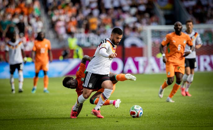 Toronto, Canada 20th Jun 2026. Deniz Undav (GER), Christ Inao Oulai (CIV) Germany - Ivory Coast World Cup Deutschland - Elfenbeinküste 20.06.2026 *** Toronto, Canada, June 20, 2026 Deniz Undav (GER), Christ Inao Oulai (CIV) Germany, Ivory Coast, World Cup, Germany, Ivory Coast, June 20, 2026,detected_source_language