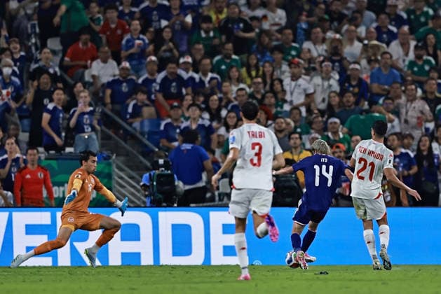 June 20, 2026, Monterrey, Mexico: Goalkeeper Aymen Dahmen of Tunisia did not prevent Japan s third goal, scored by Junya Ito during the match between Tunisia and Japan for the 2st round of the group F of the FIFA World Cup, WM, Weltmeisterschaft, Fussball 2026 at Monterrey Stadium on June 20, 2026 in Monterrey, Mexico. Photo: DiaEsportivo Monterrey Mexico - ZUMAh208 20260620_zsp_h208_043 Copyright: xHeulerxAndreyx